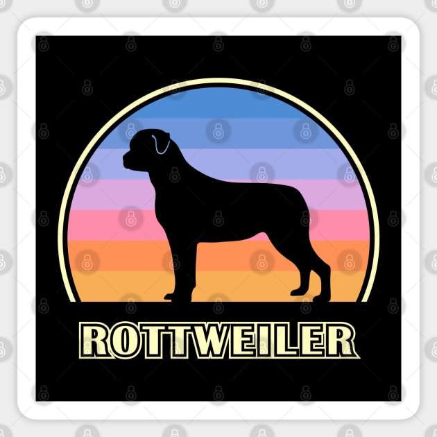 Rottweiler Vintage Sunset Dog Sticker by millersye